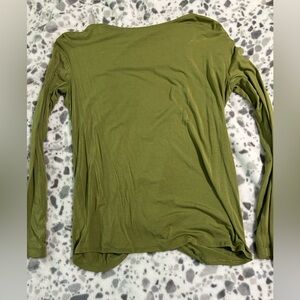 Lululemon Athletica Forest Green Long Sleeve Blouse